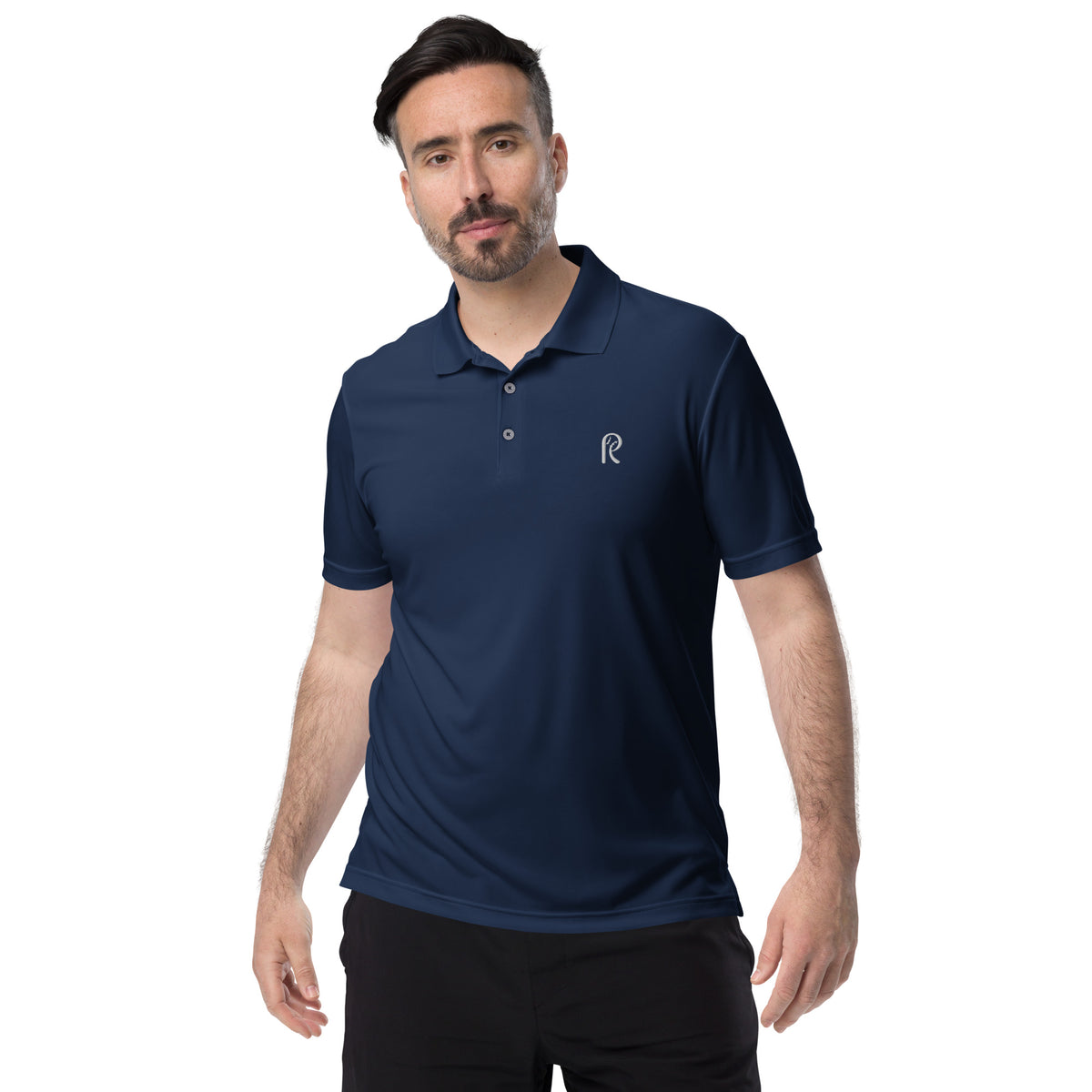 RAC Golf White-Logo Performance Polo