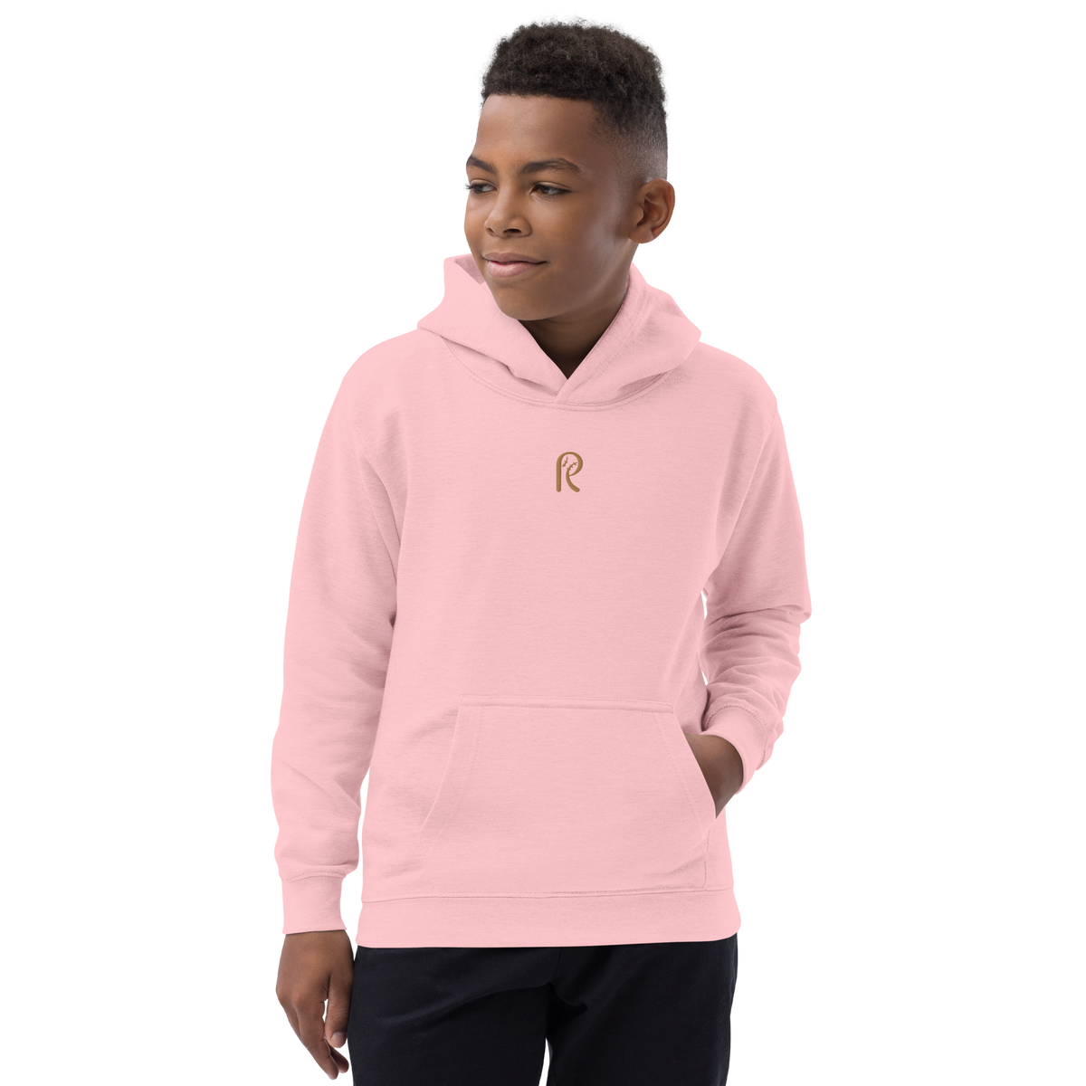 Youth Gold Logo Classic Embroidered Hoodie