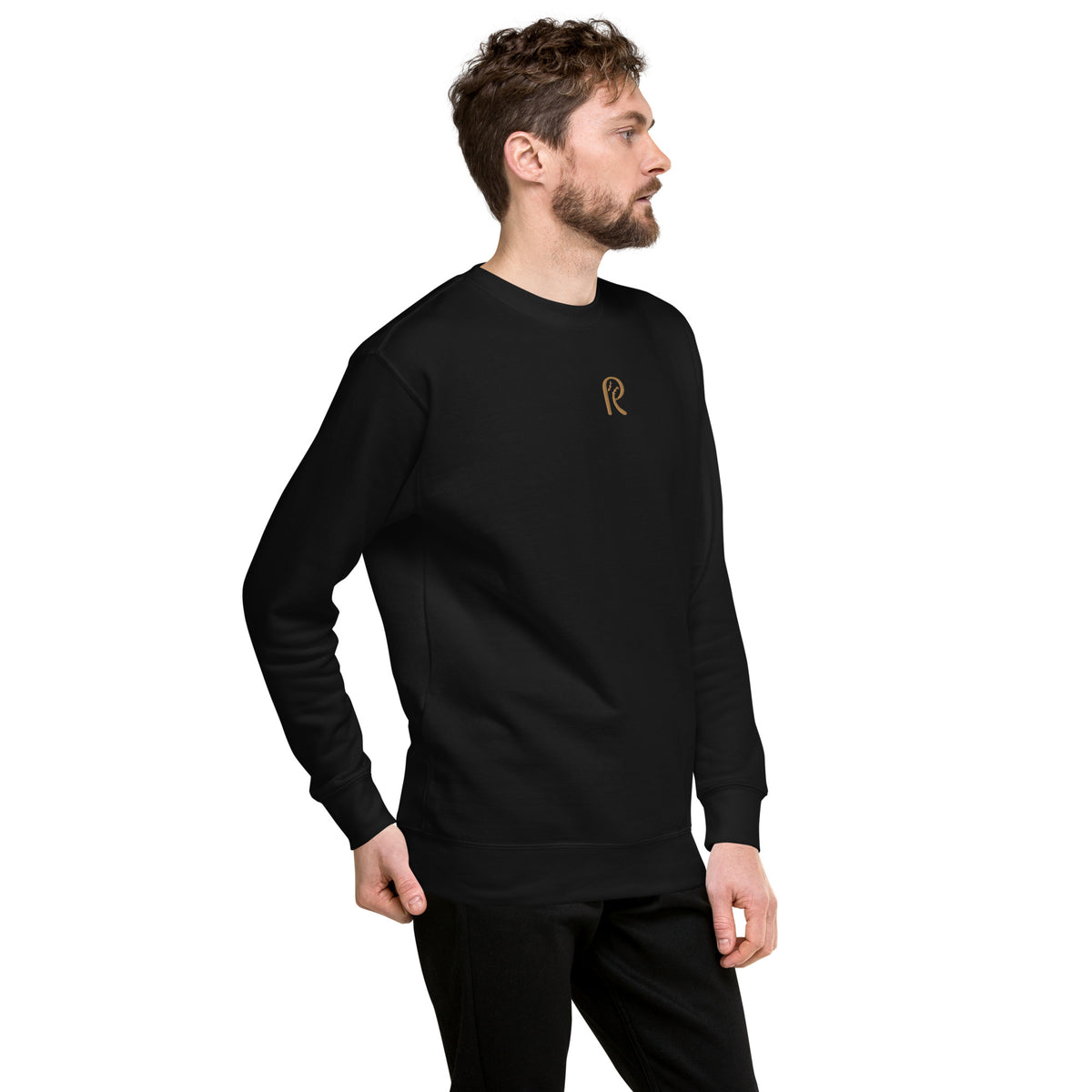 Gold Logo Classic Embroidered Sweatshirt (Premium)