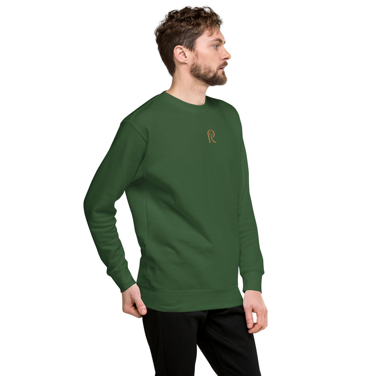 Gold Logo Classic Embroidered Sweatshirt (Premium)