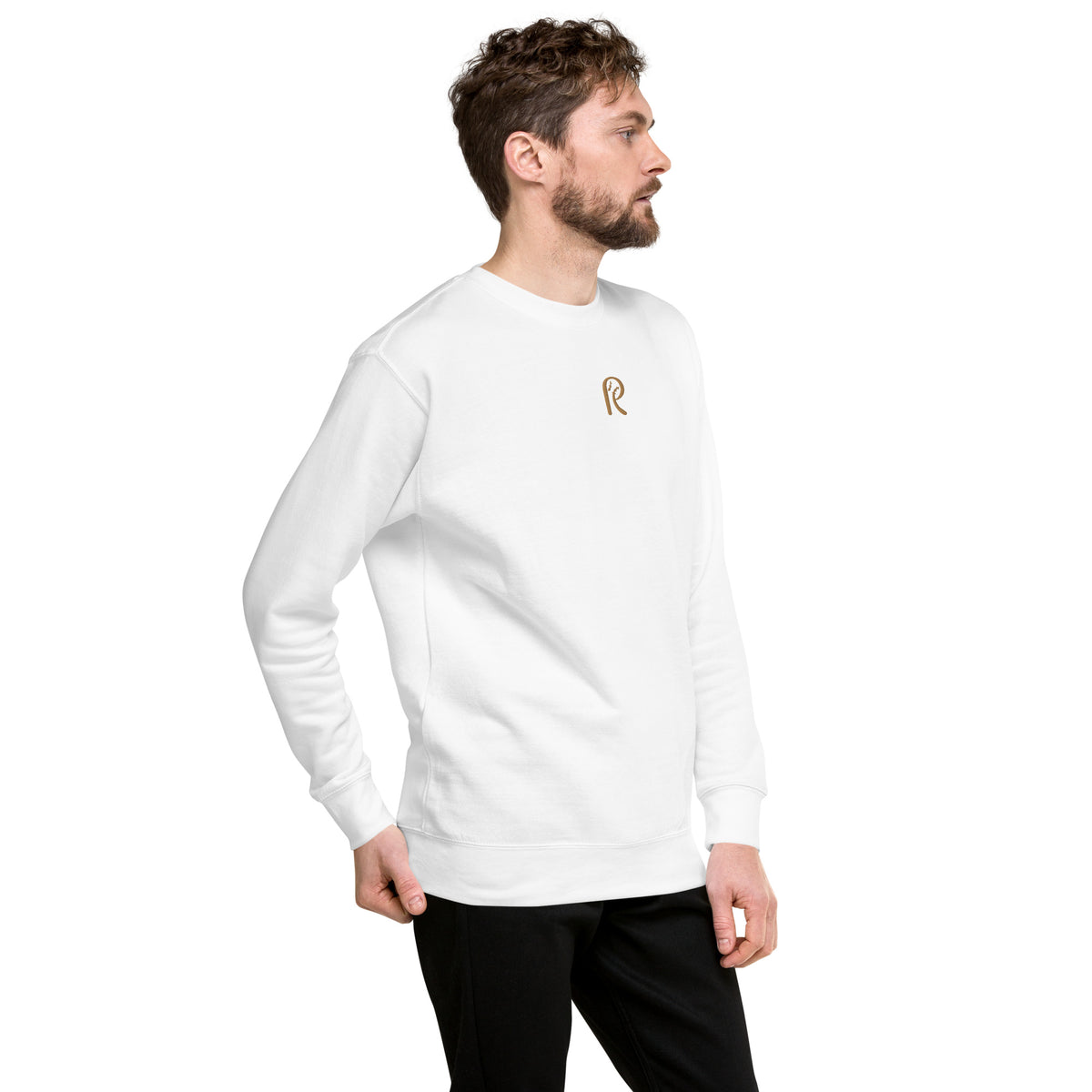 Gold Logo Classic Embroidered Sweatshirt (Premium)